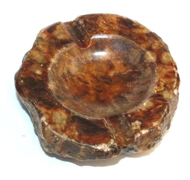 Genuine Alabaster Hand carved Ashtray - made in Volterra Italy