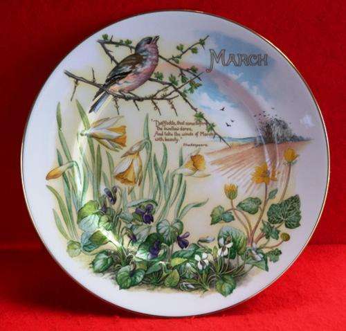 Caverswall Collectors Plate, Country Diary of an Edwardian Lady, John Ball, March