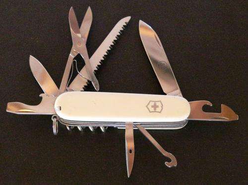 Victorinox Swiss Army knife (Huntsman) - White cellidor scales