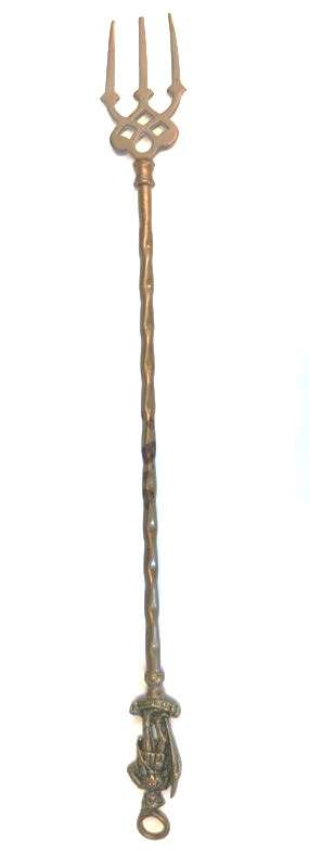 Brass ornate Fork with Robin Hood on handle
