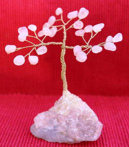 Rose Quartz Gem Tree - Taurus birthstone