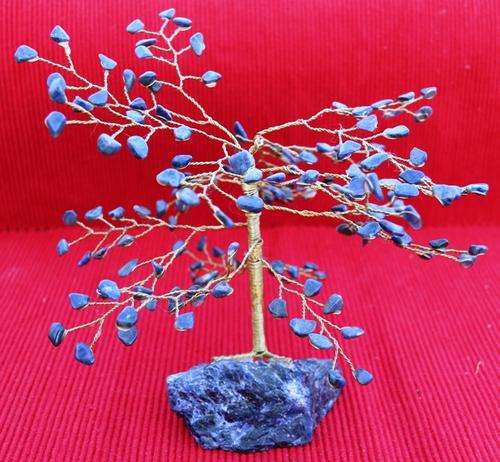 Blue Agate Gem Tree - Gemini Birthstone