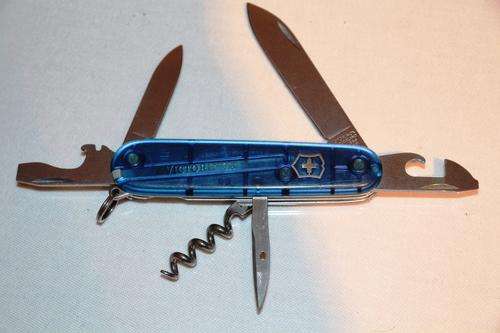 Victorinox Swiss Army Knife (Spartan)-with blue scales & logo