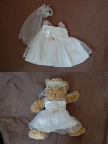 Bear Works - Dress Your Bear Outfit - Wedding dress