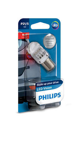 PHILIPS P21/5w - Red LED Break Light - Double Contact