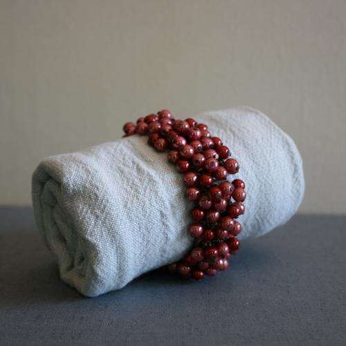 Cranberry beaded bracelet