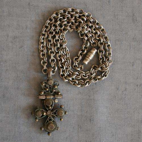 Gothic cross design pendant on a chain