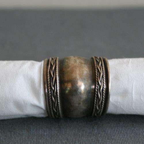 Wide silver ring