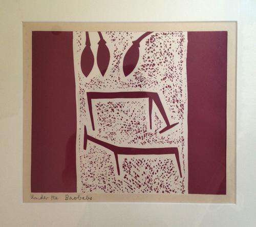 Walter Battiss, Under the Baobabs, Limited edition silkscreen print