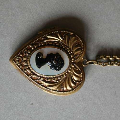 WWII era Heart shaped Cameo locket