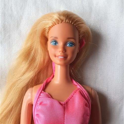 Vintage 1980s Twirly Curls Barbie Doll (Philippines 1982) - Good Used Condition