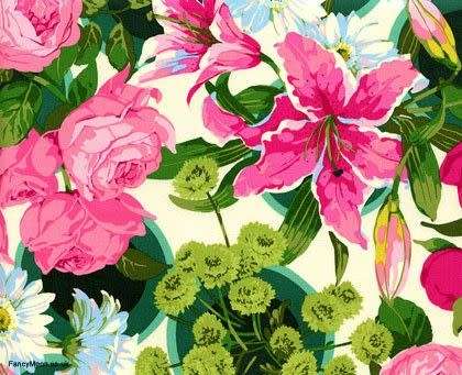 Martha Negley Flower Market Quilting Fabric (Bunches in Pink) 0.5 yard - Rare OOP