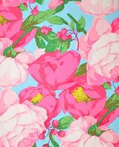 Martha Negley Flower Market Quilting Fabric (Toss in Blue) 0.5 yard - Rare OOP