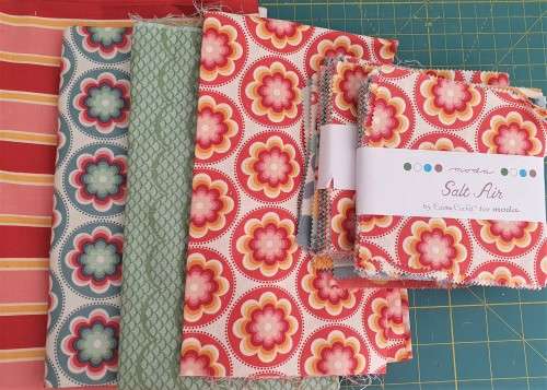 Moda Salt Air 3 x five inch pre-cut block Charm Packs plus 2.5 yards of matching quilting fabric
