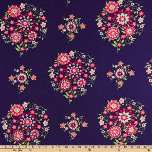 Amy Butler Love Quilting Fabric (Memento in Indigo) 1 yard - Rare OOP