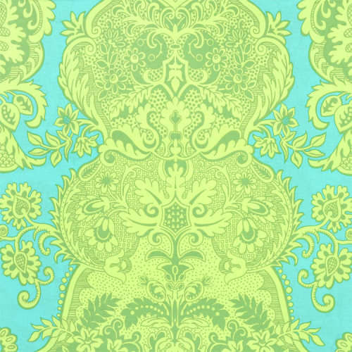 Amy Butler Love Quilting Fabric (Sandalwood in turquoise) 1 yard - Rare OOP