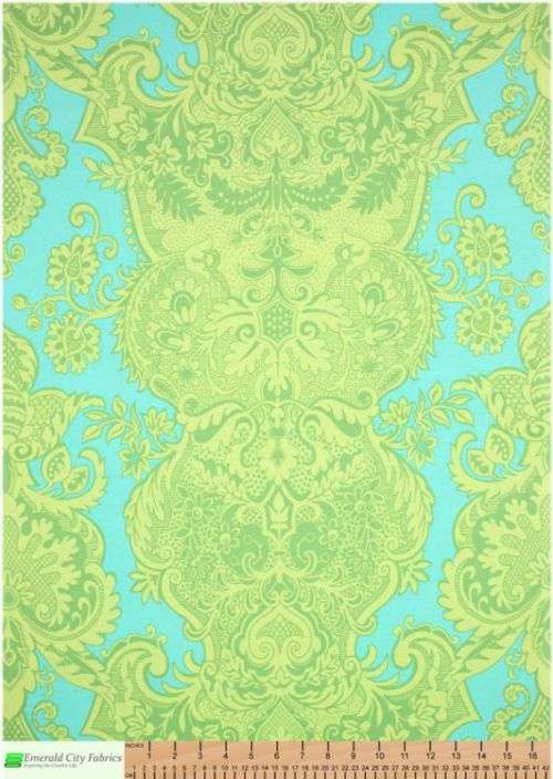 Amy Butler Love Quilting Fabric (Sandalwood in turquoise) 1 yard - Rare OOP