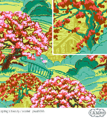 Amy Butler Cameo Quilting Fabric (Spring`s Beauty) 0.5 yard - Rare OOP