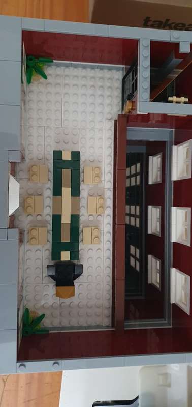 Dark Red Rebuild of Lego Town Hall Set - Not original set, no manuals, no box