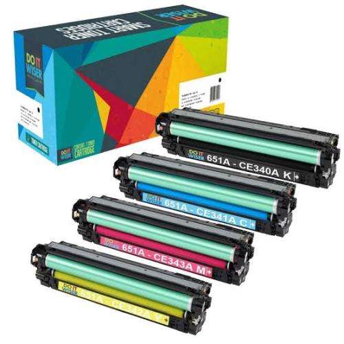 HP 651A CE340A CE341A CE342A CE343A toner cartridge cyan/magenta/yellow/black compatible
