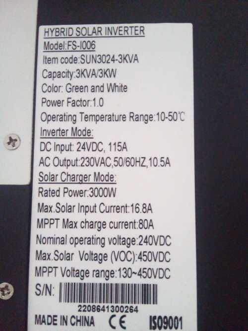 24v 3kva hybrid inverter