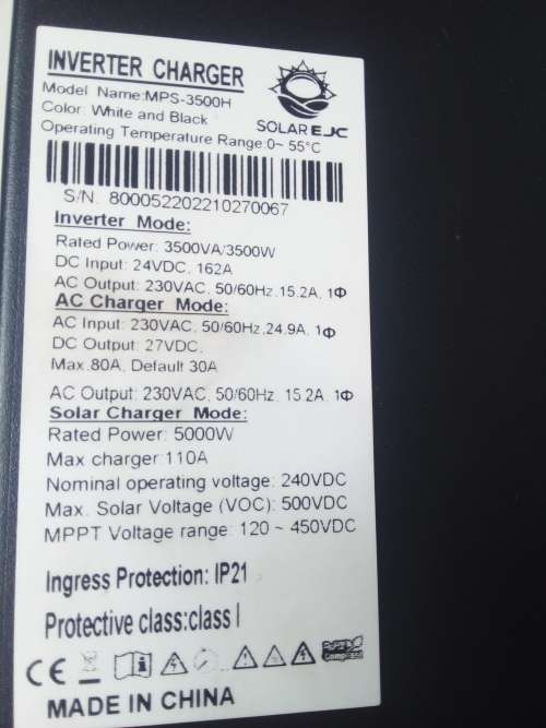24v 3.2kva 3200w mppt hybrid inverter