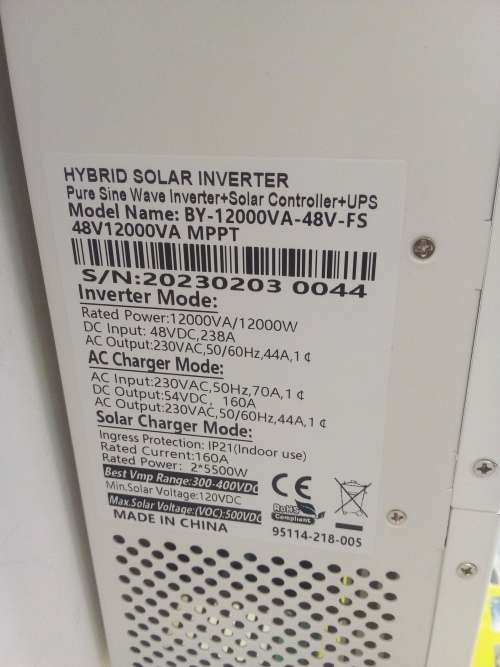 48v 15kva 12000w mppt hybrid inverter