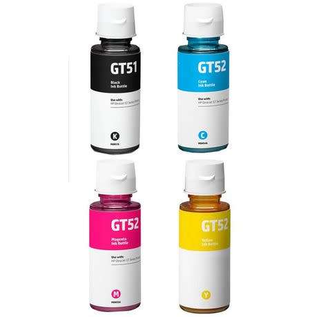 HP GT51 GT52 ink compatible cyan/magenta/yellow/black