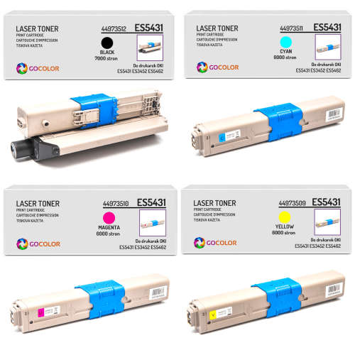 Oki ES5431 ES3452 ES5462 MC352 MC362 MC462 compatible toner cartridge cyan/yellow/magenta/black