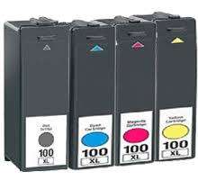 Lexmark 100XL ink cartridge compatible cyan/magenta/yellow/black