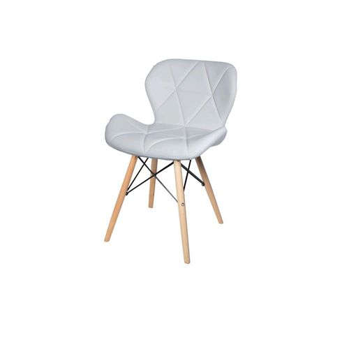 Store Demo Sophia Faux Leather Wooden Leg Chair