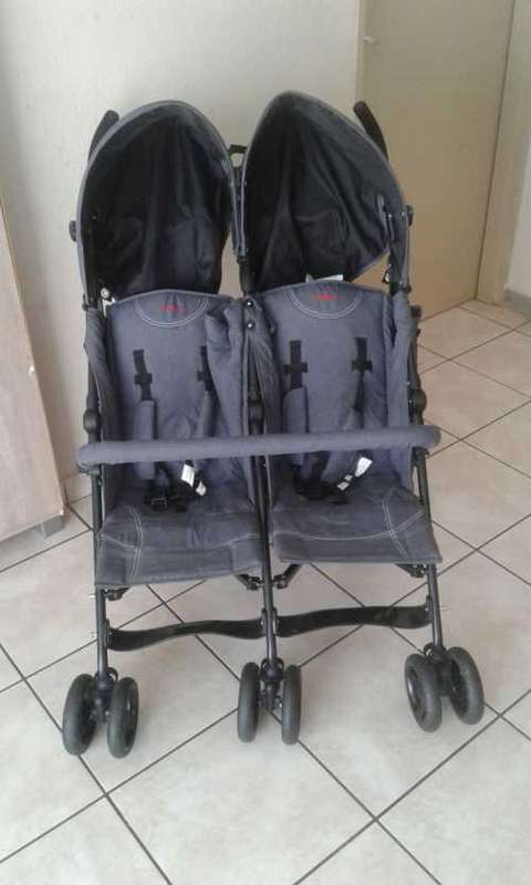 Chelino Tico Twin Stroller (Black | Grey)