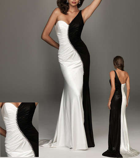 Black & White Matric farewell Gala Prom  evening one shoulder evening formal dress!!!