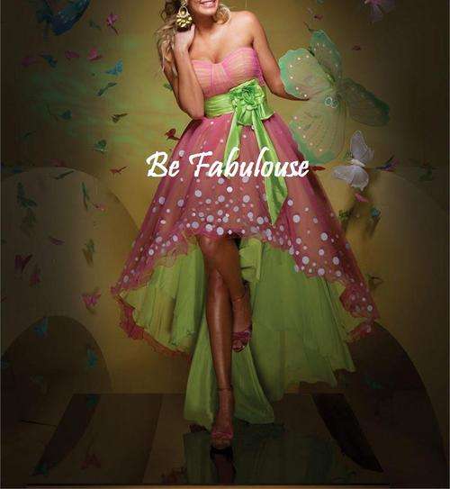 PINK GREEN flower pleat Matric farewell cocktail bridesmade off shoulder  dress !!!