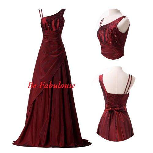 Wine red  organza Watteau  train evening cocktale dress !!!