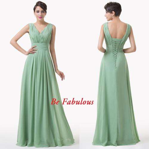 NEW INN Green chiffon lace up back cocktale dress !!!