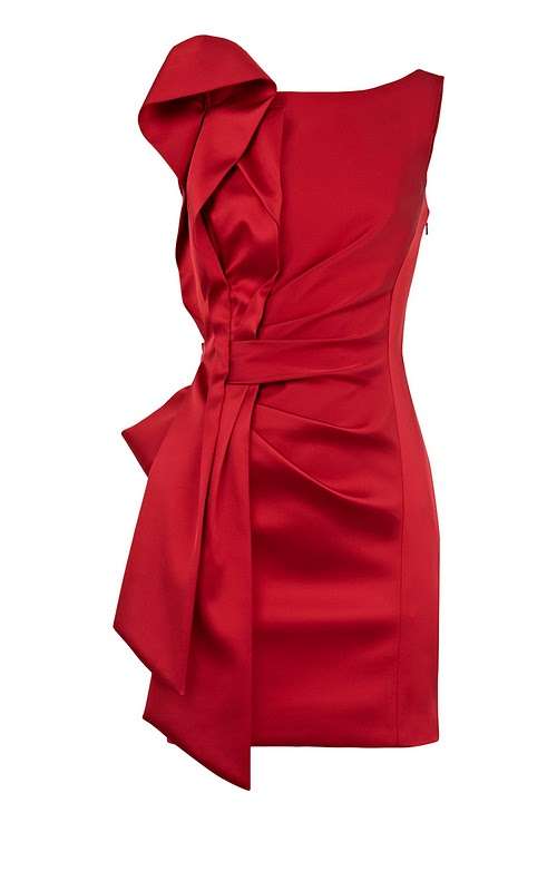 RED gray blue BOW evening formal cocktail party dress size S M L!!!