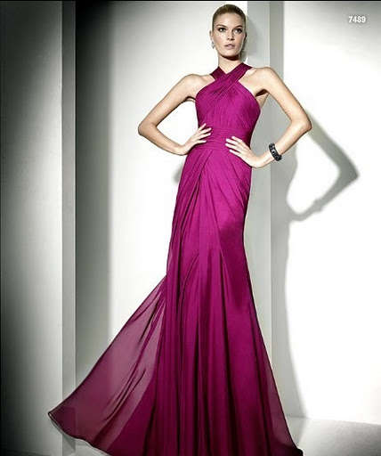Fuschia cross back pleat Matric farewell  Prom Gala evening party dress !!!