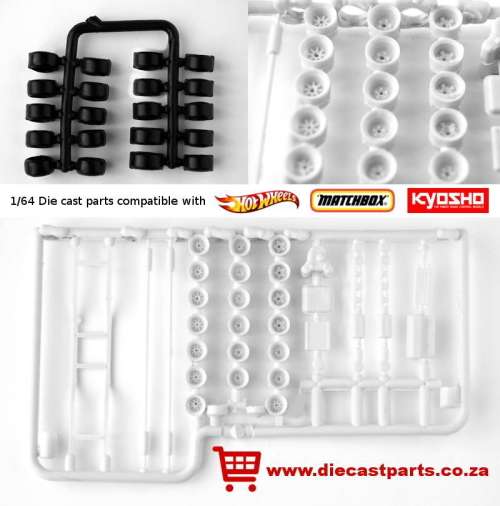 1/64 Rubber Tires, Wheels and Die Cast Parts 1:64