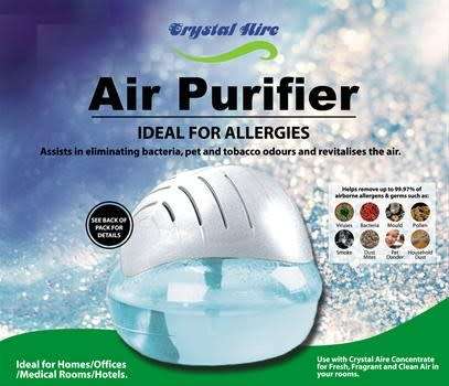 Crystal Aire Purifier LED Ionizer and Concentrates