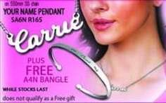 ON SPECIAL! CUSTOM CLASSIC FONT NAME NECKLACE + BANGLE