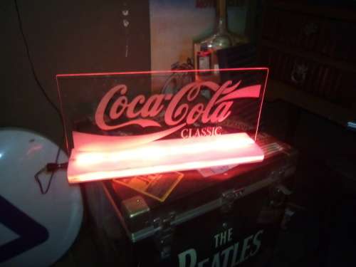 coca cola plexiglass table top light