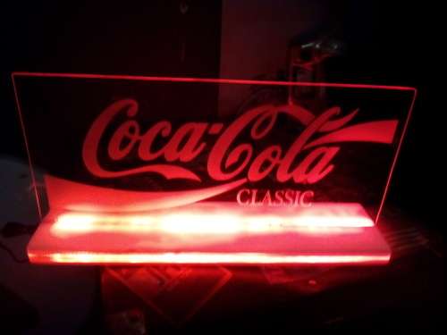 coca cola plexiglass table top light