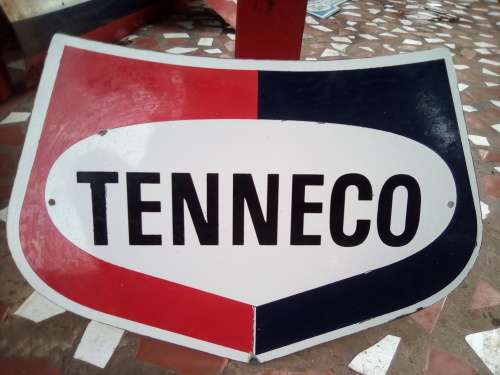 Tenneco gasoline metal sign