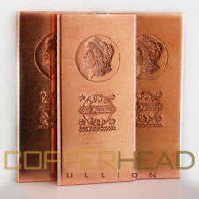 2010 1 POUND .999 MORGAN COPPER BULLION BAR