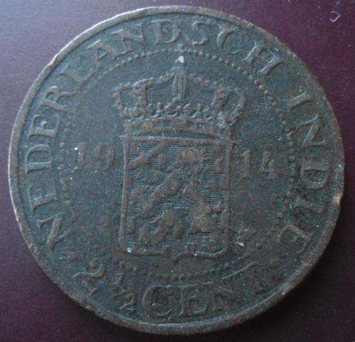 1914 NEDERLANDSCH INDIE 2.5C COIN