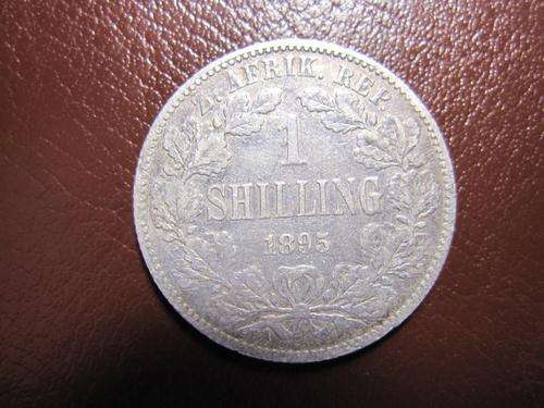 1895 SILVER KRUGER 1 SHILLING second highest in value after 1893!!!