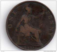 EXTREMELY RARE 1899 GREAT BRITAIN ONE PENNY