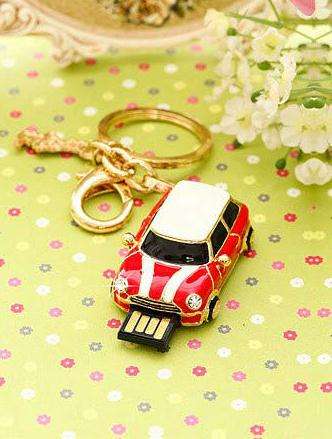 8GB RED MINI CAR USB FLASH DRIVE / MEMORY STICK