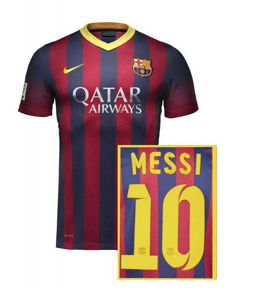 2013/14 BARCELONA FC MESSI HOME SHIRT SOCCER / FOOTBALL JERSEY - SIZE M